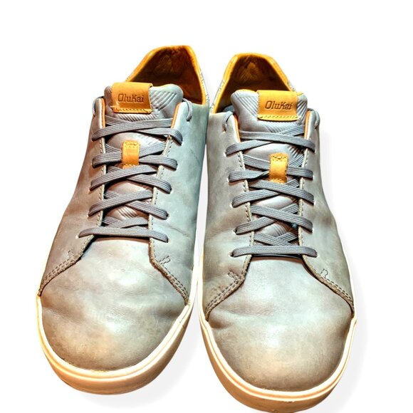 Olukai Lae‘ahi Lī ‘Ili Mens Sneakers Gray Leather Waterproof Sz 10.5 Shoes - Picture 5 of 11